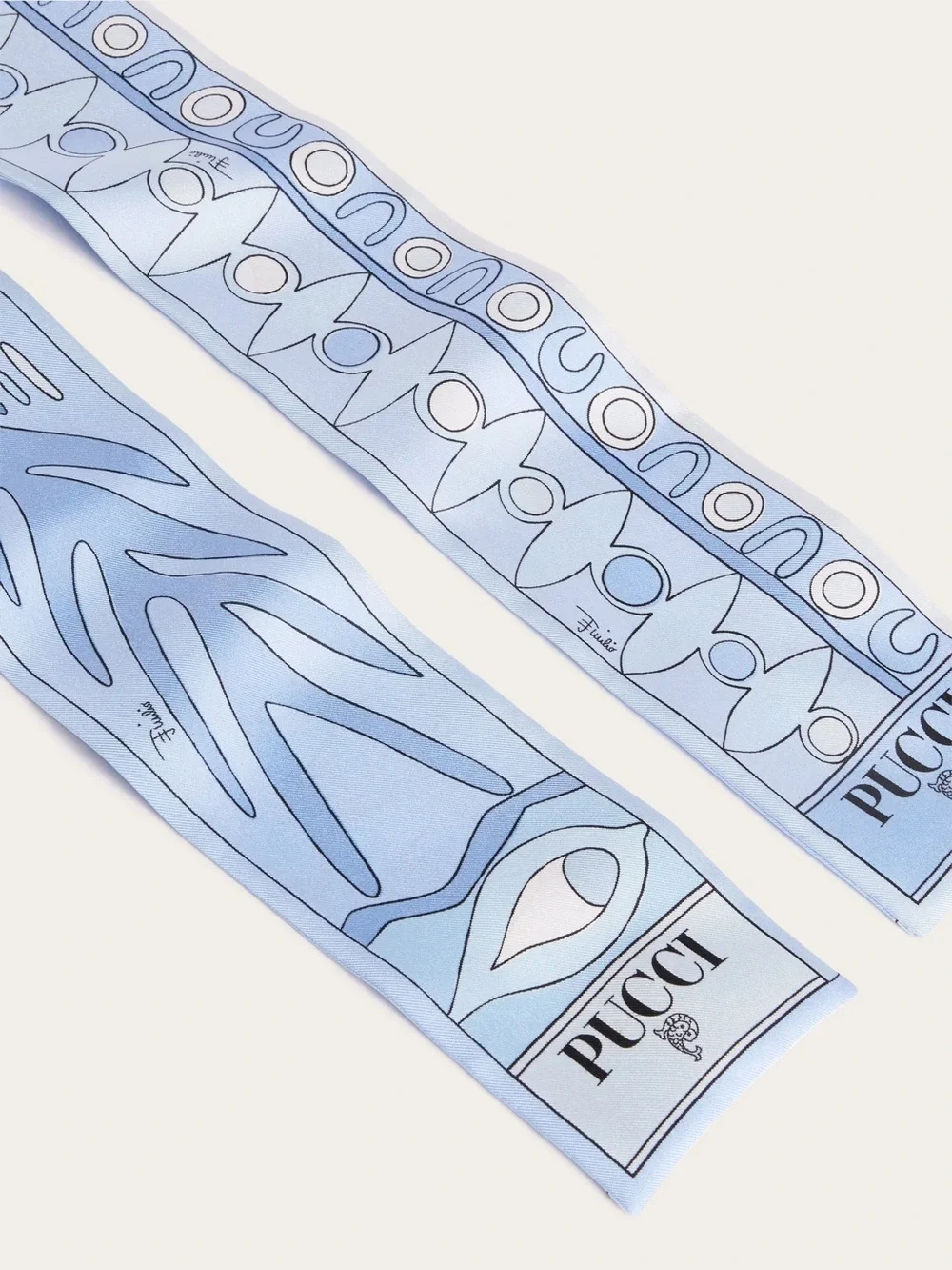 New PUCCI ANGOLI AND SOLEIL PRINT SILK TWILL SCARF